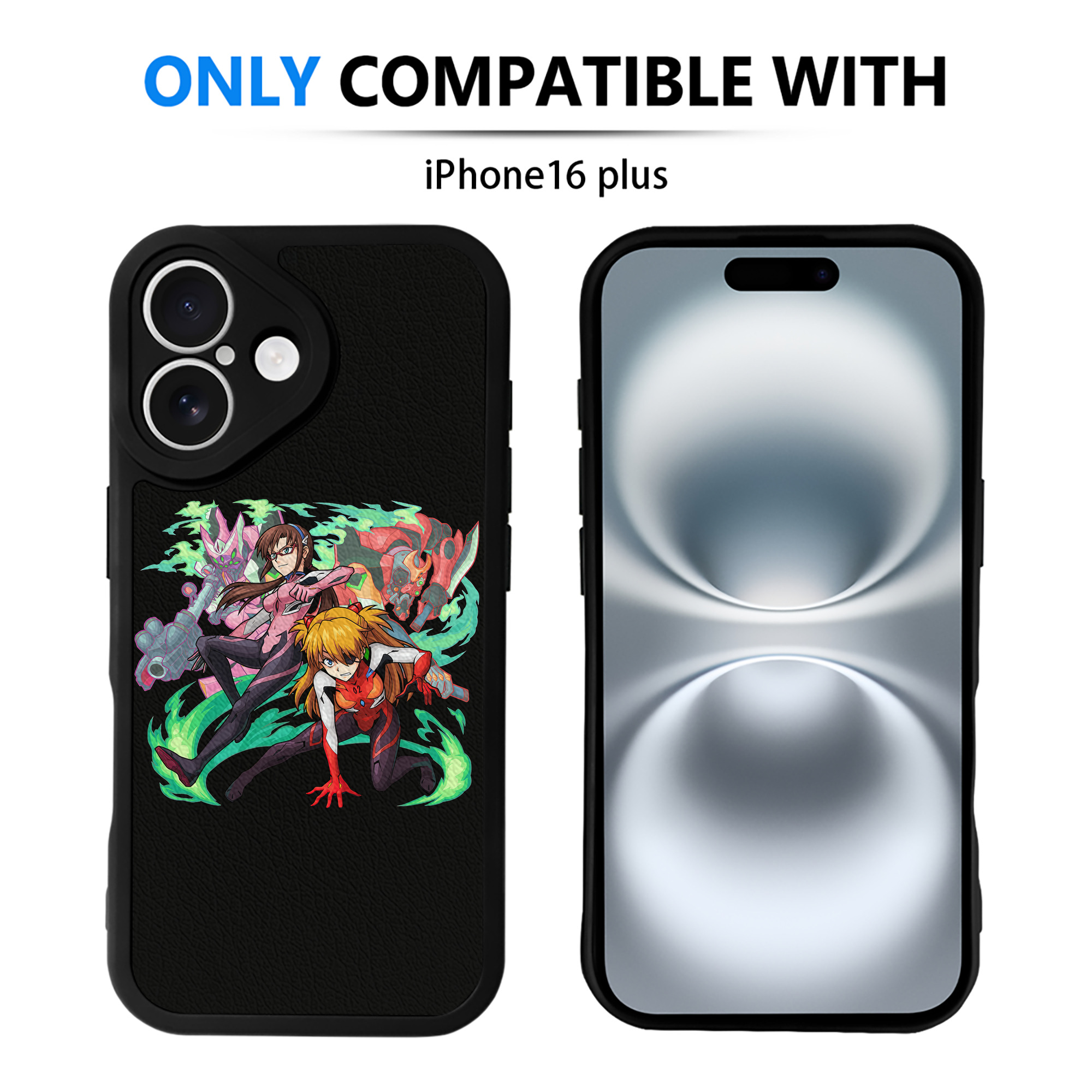 （画像用） EVA 新世紀エヴァンゲリオン 【iPhone 16シリーズ対応】シリコンスマホケース（レザー調） 材質：シリコン